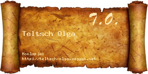 Teltsch Olga névjegykártya